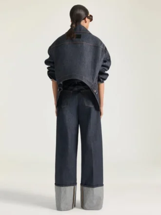 Raw-Jeans mit Umschlag