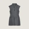 Ärmelloses, tailliertes Kleid aus Wolle
