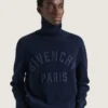 Rollkragenpullover aus Baumwolle mit Givenchy Paris-Stickerei