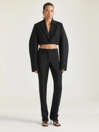 Schmale Hose aus Wolle und Mohair