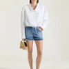 Shorts aus mittelblauem Denim