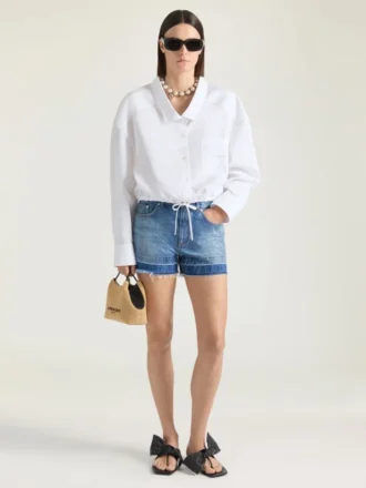 Shorts aus mittelblauem Denim