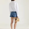 Shorts aus mittelblauem Denim
