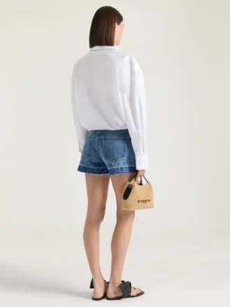 Shorts aus mittelblauem Denim
