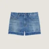 Shorts aus mittelblauem Denim