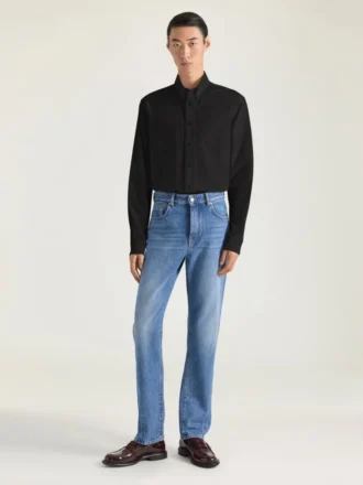 Slim Fit-Hemd aus Popeline mit Givenchy-Stickerei