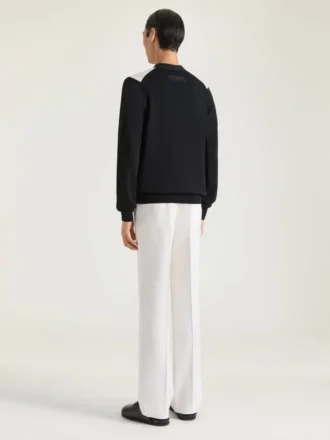 Strickjacke aus Baumwollstrick mit Blumenprint