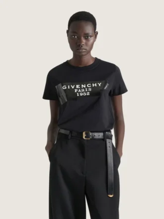 T-Shirt aus Baumwolle mit Givenchy-Klebeband-Print