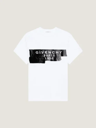 T-Shirt aus Baumwolle mit Givenchy-Klebeband-Print