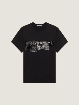 T-Shirt aus Baumwolle mit Givenchy-Klebeband-Print