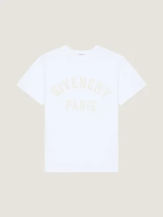 T-Shirt aus Baumwolle mit Givenchy Paris-Stickerei