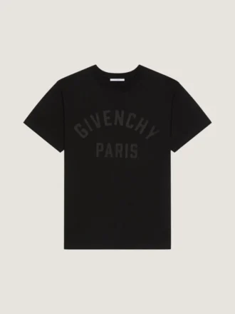 T-Shirt aus Baumwolle mit Givenchy Paris-Stickerei