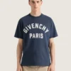 T-Shirt aus Baumwolle mit Givenchy Paris-Stickerei