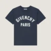 T-Shirt aus Baumwolle mit Givenchy Paris-Stickerei