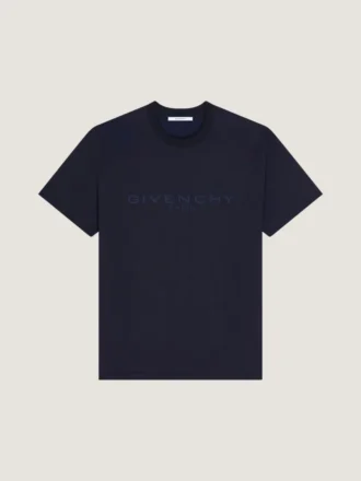 T-Shirt aus Baumwolle und Seide mit Givenchy Paris-Jacquard