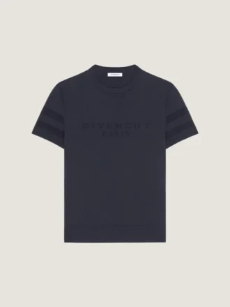 T-Shirt aus Baumwollstrick mit Givenchy Paris-Jacquard