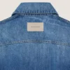 Trapezjacke aus mittelblauem Denim