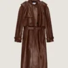 Trenchcoat aus Leder