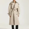 Trenchcoat mit Couture-Naht aus Baumwolle