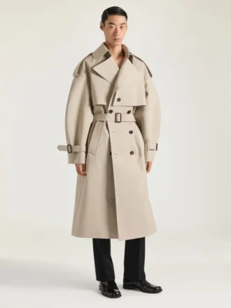 Trenchcoat mit Couture-Naht aus Baumwolle