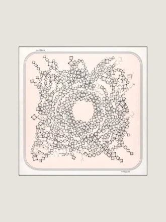 Tuch aus Seide mit dekonstruiertem Kristallprint