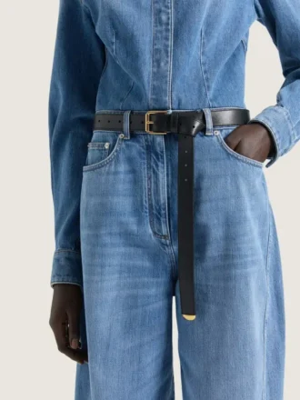 Voyou-Gürtel aus glänzendem Leder