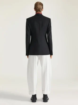 Weiße Couture-Naht-Jeans