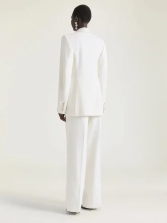 Zweireihige Cocoon-Jacke aus Wolle und Mohair